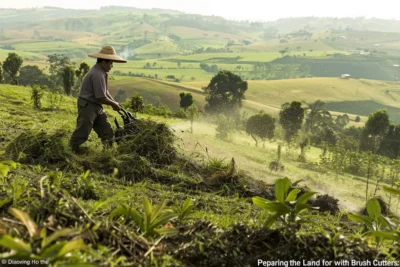 Preparacion de la Tierra para Siembra con Desbrozadoras